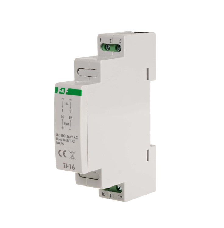 Zasilacz impulsowy 12W, 13,5V DC, nap. zas. 100÷230V, do montażu na szynie DIN ZI-16 F&F