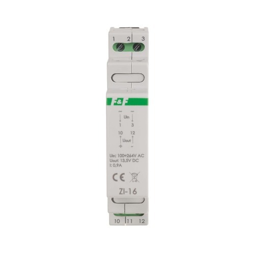 Zasilacz impulsowy 12W, 13,5V DC, nap. zas. 100÷230V, do montażu na szynie DIN ZI-16 F&F