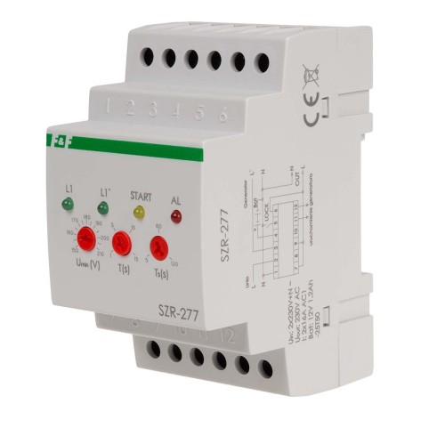 Jednofazowy sterownik załączania rezerwy zasilania SZR-277 F&F