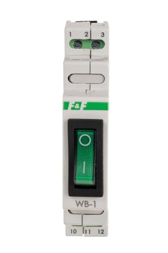 Przełącznik dwupozycyjny z lampką sygnalizacyjną zieloną WB-1G F&F
