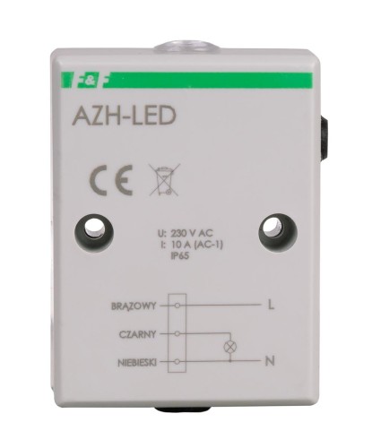 Automat zmierzchowy z wewnętrznym czujnikiem światłoczułym do załączania oświetlenia LED AZH-LED F&F