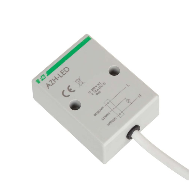 Automat zmierzchowy z wewnętrznym czujnikiem światłoczułym do załączania oświetlenia LED AZH-LED F&F