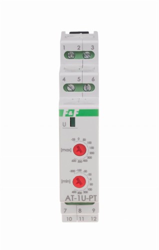 Przetwornik temperatury z wyjściem napięciowym 0÷10 V (AT-1U-PT) Max-AT-1U-PT F&F