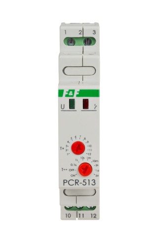 Przekaźnik czasowy rewersyjny, styki: 1NO/NC, 230V, 16A PCR-513-16 F&F
