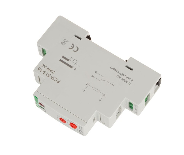 Przekaźnik czasowy rewersyjny, styki: 1NO/NC, 230V, 16A PCR-513-16 F&F