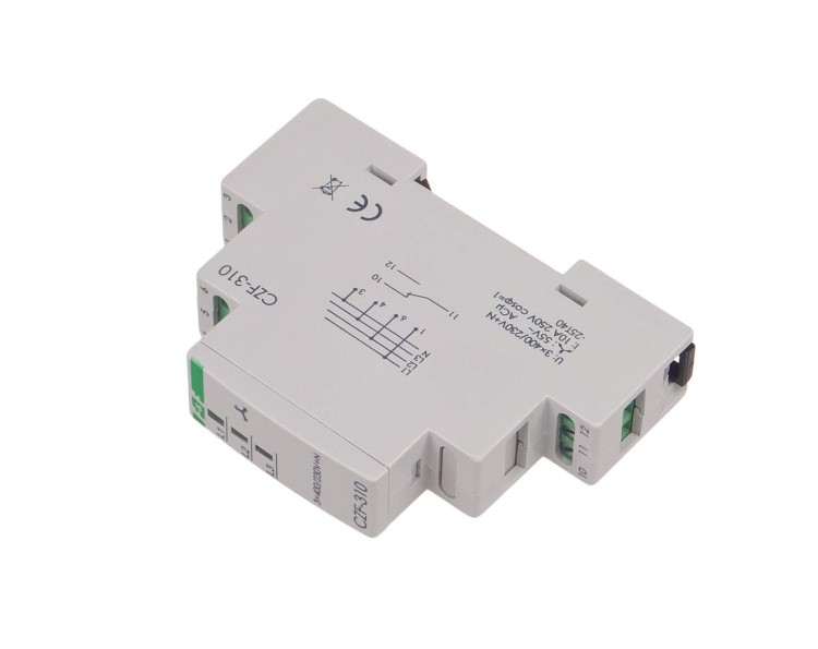 Mikroprocesorowy czujnik zaniku i asymetrii faz, montaż na szynie DIN,True RMS CZF-310-TRMS F&F