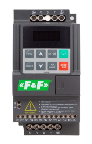 Falownik miniaturowy, jednofazowy, Pmax=0,75 kW, Uwe=1x230 V AC, Iwe=8,2 A, Uwy=3x230 V AC, Iwy=4,0 A FA-1LS-007 F&F