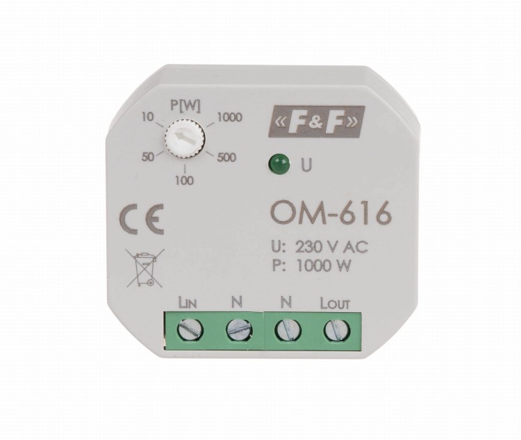 Ogranicznik poboru mocy, montaż podtynkowy OM-616 F&F