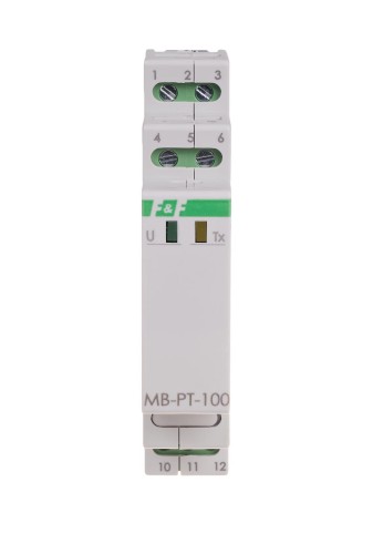 Przetwornik pomiaru temperatury, z wyjściem MODBUS RTU, dla PT-100, bez sondy MAX-MB-PT-100 F&F