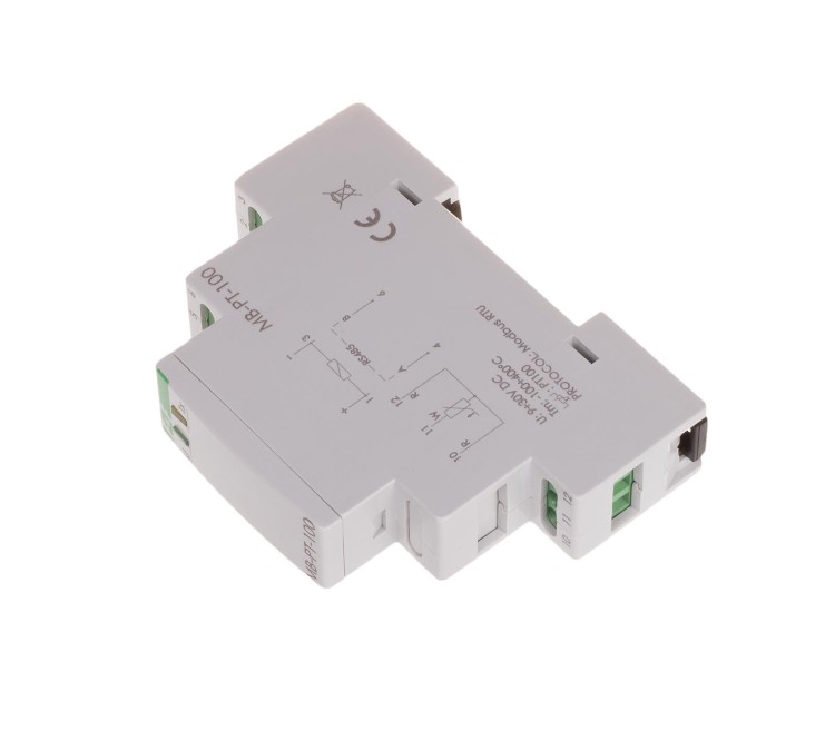 Przetwornik pomiaru temperatury, z wyjściem MODBUS RTU, dla PT-100, bez sondy MAX-MB-PT-100 F&F
