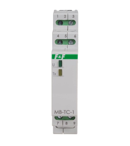 Przetwornik temperatury MAX-MB-TC-1 F&F Do współpracy z termoparami K, J, E, N, T, S, R, B