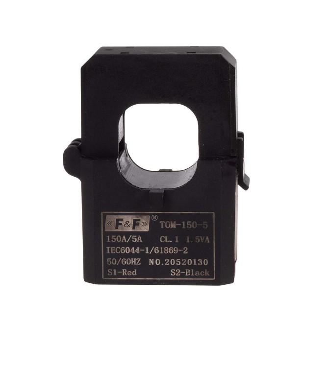 Miniaturowy przekładnik prądowy z otwieranym rdzeniem 150-5A kl.1 TOM-150-5 F&F