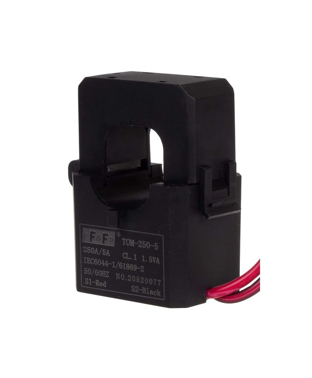 Miniaturowy przekładnik prądowy z otwieranym rdzeniem 250-5A kl.1 TOM-250-5 F&F