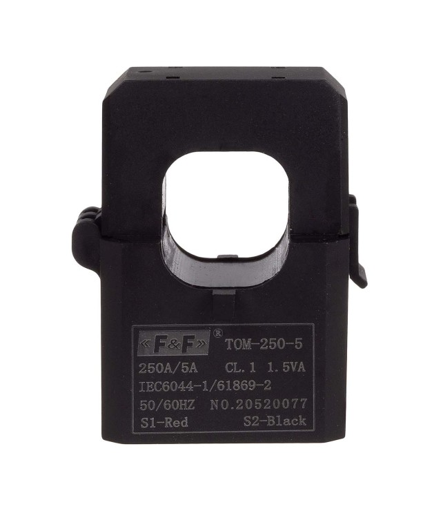 Miniaturowy przekładnik prądowy z otwieranym rdzeniem 250-5A kl.1 TOM-250-5 F&F