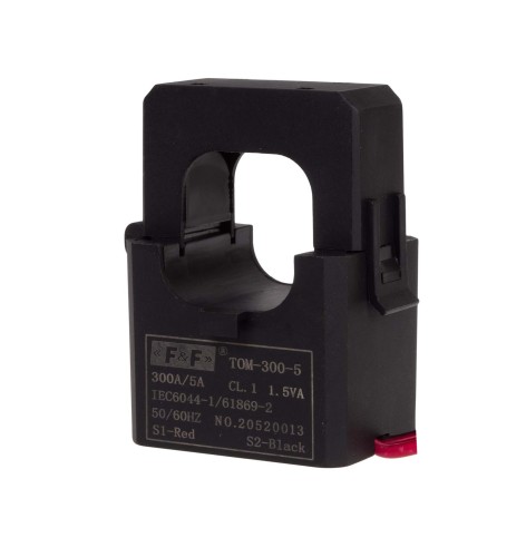 Miniaturowy przekładnik prądowy z otwieranym rdzeniem 300-5A kl.1 TOM-300-5 F&F