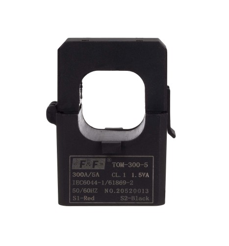 Miniaturowy przekładnik prądowy z otwieranym rdzeniem 300-5A kl.1 TOM-300-5 F&F