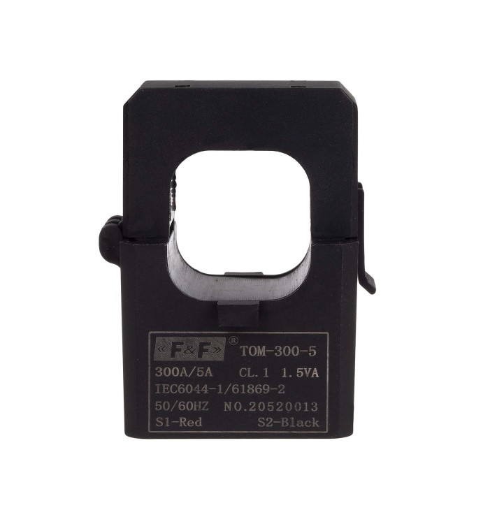 Miniaturowy przekładnik prądowy z otwieranym rdzeniem 300-5A kl.1 TOM-300-5 F&F