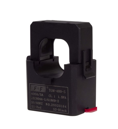 Miniaturowy przekładnik prądowy z otwieranym rdzeniem 400-5A kl.1 TOM-400-5 F&F