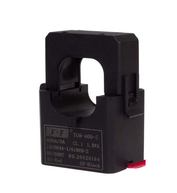 Miniaturowy przekładnik prądowy z otwieranym rdzeniem 400-5A kl.1 TOM-400-5 F&F