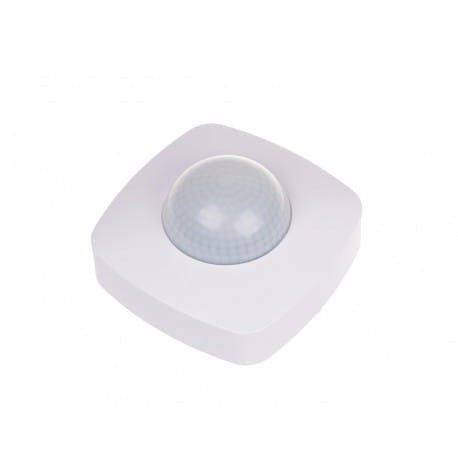 Czujnik ruchu PIR z funkcją obecności, sufitowy, 360°, 10A, 230V, czarny DR-09B F&F