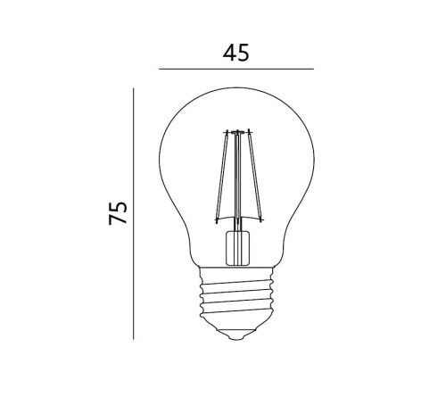 Żarówka dekoracyjna Filament LED FMB 1,3W E27 CB 360 Line KAFMBE271WCB Kobi 3000K dedykowana do girlandy girland ogrodowych ekonomiczna wewnętrzna i zewnętrzna mała kulka mini globe wymienna barwa ciepła ciepłobiała