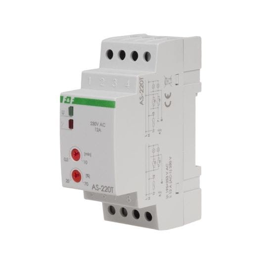 Automat schodowy 230V AC z ostrzeganiem i przeciwblokadą do LED AS-220T F&F
