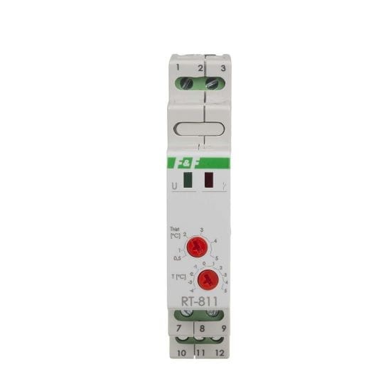 Regulator temperatury przeciw zamarzaniu zakres -4 do +5 st.C, I=16A, 1moduł RT-811 F&F