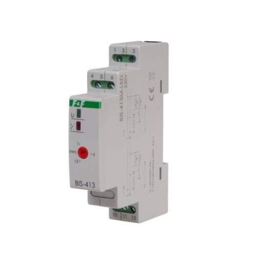 Przekaźnik bistabilny z wyłącznikiem czasowym z pamięcią na szynę DIN, 160A/20ms BIS-413M-LED F&F