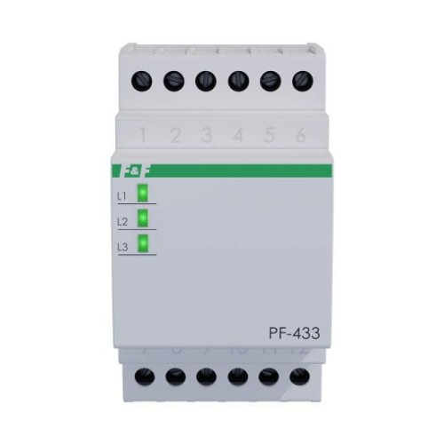 Automatyczny przełącznik faz do współpracy ze stycznikiem, bez fazy priorytetowej PF-433-TRMS F&F