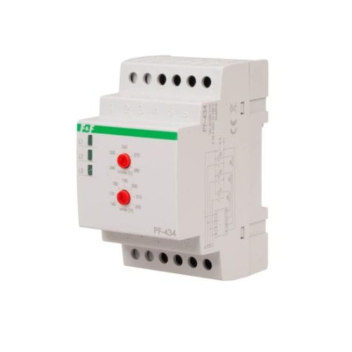 Automatyczny przełącznik faz do współpracy ze stycznikiem z fazą priorytetową, regulowany PF-434-TRMS F&F