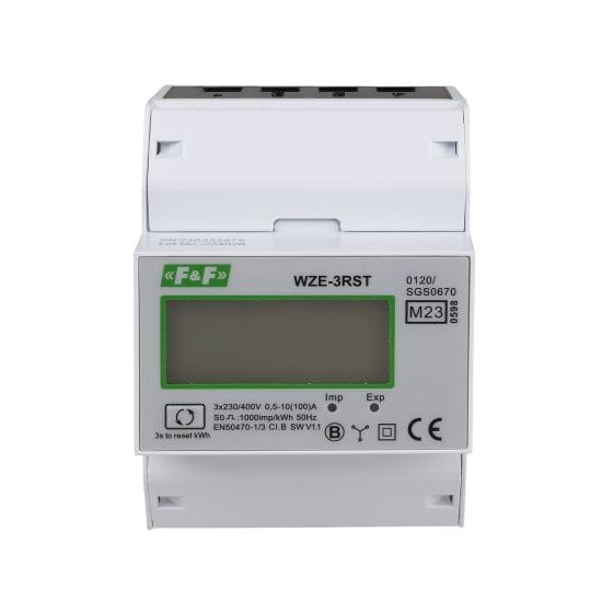 Trójfazowy licznik zużycia energii 80A, z funkcją RESET WZE-3RST F&F
