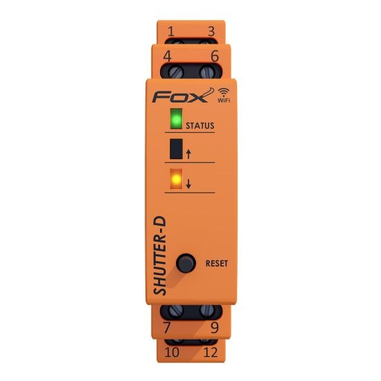 SHUTTER-D Sterownik do rolet WI-FI na szynę DIN, 230 V, obciążalność do 320 W WI-STR1S4-D F&F FOX