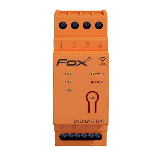 Monitor energii elektrycznej z wbudowaną anteną wewnętrzną WI-FI 3F+N WI-MEF3-OPTI-200 WI-MEF-3-OPTI-200 F&F FOX