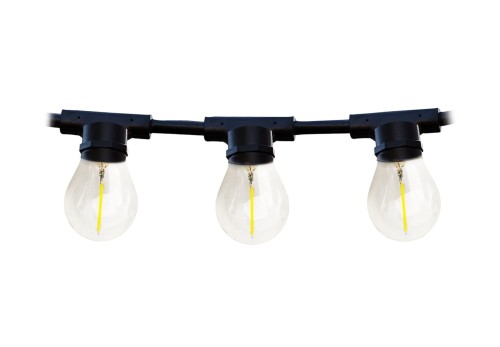 Lampki ogrodowe Girlanda Łańcuch Party 10m 20 x LED E27 do Ogrodu wymienne Żarówki KTMA10M20G MIMOSA Kobi Dekoracyjny IP44 20xE27 Dekoracja sznur czarny