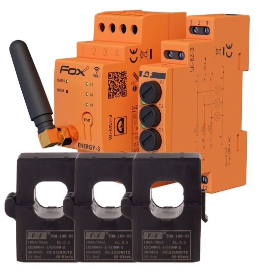 Zestaw WI-MEF-3-100A Wi-Fi + zabezpieczenie LK-BZ-3 WI-MEF-3-100SET F&F FOX