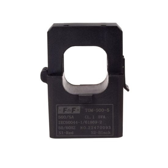 Miniaturowy przekładnik prądowy z otwieranym rdzeniem 500-5A kl.1 TOM-500-5 F&F