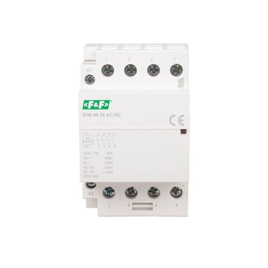 Stycznik 40A, 24 V ACDC, styki 4NO ST40-40-24ACDC F&F