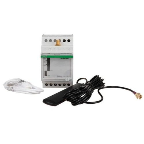 Przekaźnik zdalnego sterowania GSM (CLIP); 2xWY, 2xWE; sterowanie bramą; 12V; 2NO/NC; montaż na szynie DIN SIMplyMAX-P02-12V F&F