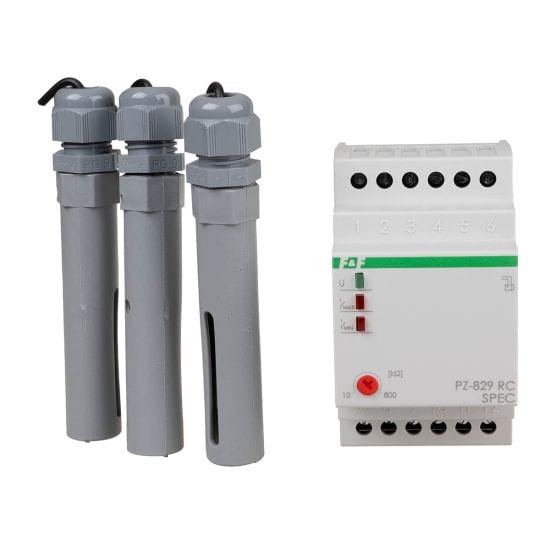 Przekaźnik kontroli poziomu wody deszczowej dwu stanowy PZ-829RC-WD F&F