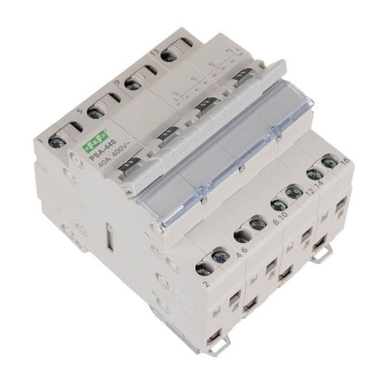 4-biegunowy, przełącznik instalacyjny sieć-agregat 40A PSA-440 F&F