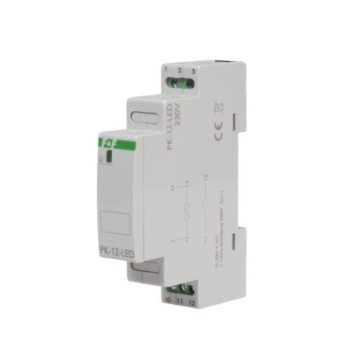 Przekaźnik elektromagnetyczny PK-1P 230 V, styk 1 x NO 16 A, Inrush 120A/20ms PK-1Z-LED-230V F&F