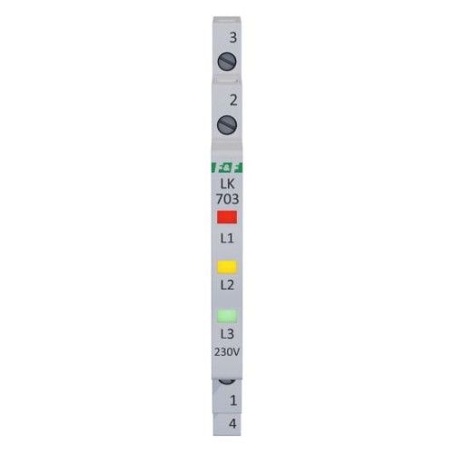 Lampka kontrolna zasilania 1/3S 3xLED CZERWONA/ŻÓŁTA/ZIELONA LK-703K F&F