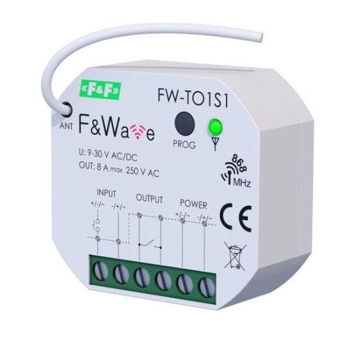 Radiowy jednokanałowy sterownik do bram i furtek FW-TO1S1 F&F