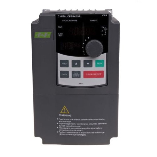Falownik trójfazowy Uwe=3x400V AC, Iwe=3,3A, Uwy=3x400V AC, Iwy=2,5A, Pmax=0,75kW FA-3HX007 F&F