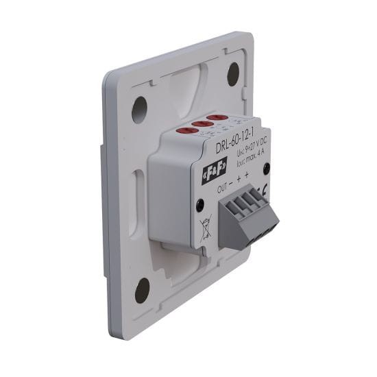 Laserowy czujnik odległości DRL-60-12-1 Biały, do puszki ø60 czujnik ruchu do sterownia oświetleniem na schodach i korytarzach DRL-60-12-1 F&F