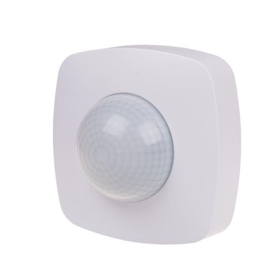 Czujnik ruchu PIR z funkcją obecności, sufitowy, 360°, 10A, 12÷24 V AC/DC, biały DR-09-24V F&F