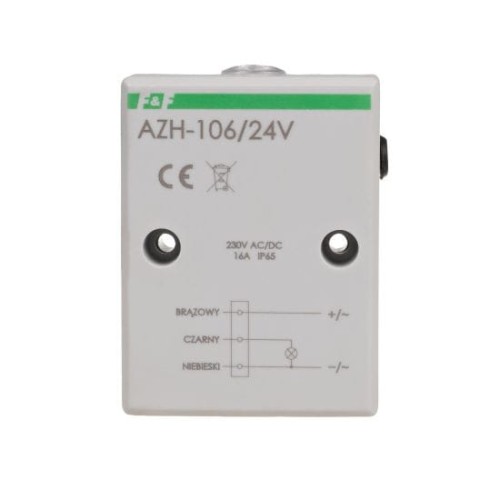 Automat zmierzchowy z wewnętrznym czujnikiem światłoczułym, 24V AZH-106-24V F&F