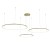 Lampa sufitowa wisząca Industrialna Loft SATURNO GOLD 100W LED ML0847 Milagro 4000K oświetleniowa żyrandol nowoczesna metal z trzech kół okręgów żyrandol złoty złota zwis Inspiracje Premium