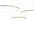 Lampa sufitowa wisząca Industrialna Loft SATURNO GOLD 100W LED ML0847 Milagro 4000K oświetleniowa żyrandol nowoczesna metal z trzech kół okręgów żyrandol złoty złota zwis Inspiracje Premium