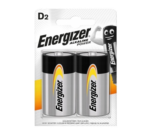 Bateria alkaliczna Energizer Alkaline Power AP LR20 LR20/D D2 D-LR20 LR-20 D R20 1,5V 2 sztuki blister baterie alkaliczne